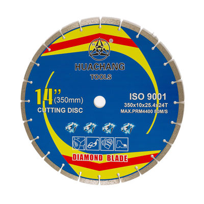 Горячая пресса 350×2.2/3.2×10×25.4×24T спекло поделенный на сегменты диамант для лезвия Гранит, мрамор, бетон и кирпич