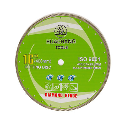 Лезвие Turbo диаманта высококачественного отрезка 16inch 400x10×25.4mm сухого непрерывное для гранита 16inch 400mmx25.4mm