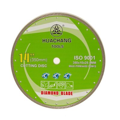 пресса лезвия диаманта 14inch „350×2.2/3.2×10×25.4mm Turbo холодная для общецелевого, керамического, мраморного и конкретного