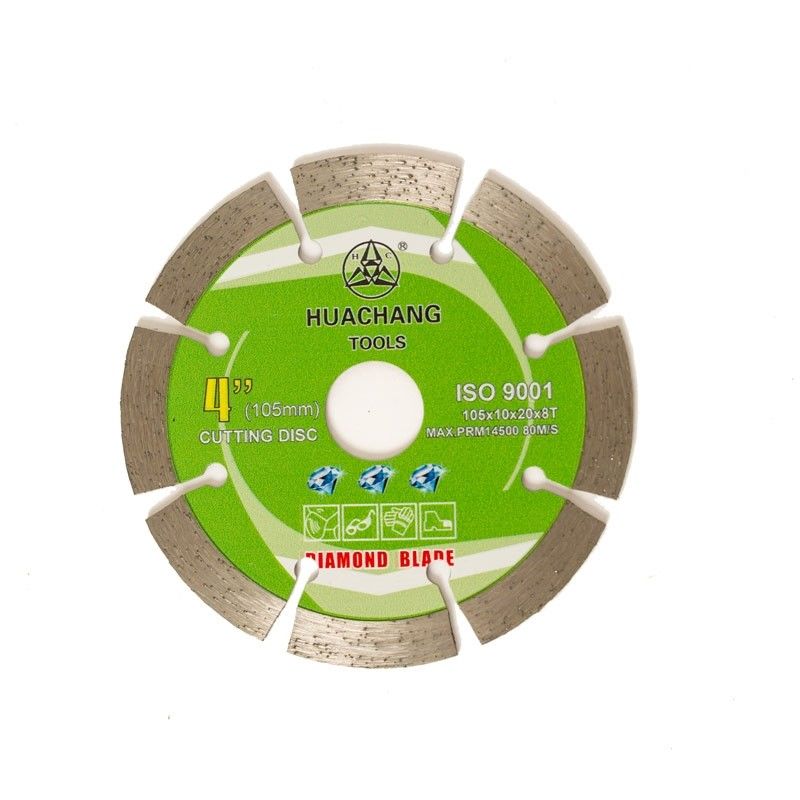 Высококачественная холодная пресса 4inch 105×1.2/1.8×10×20×8T поделила на сегменты лезвие диаманта для общего назначения, камня