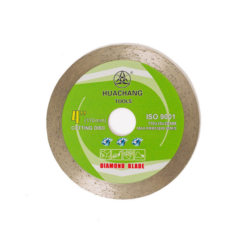 лезвие диаманта оправы холодной прессы 4.3inch 110×1.2/1.8×10×20mm непрерывное для керамического, мраморизует с длинной режа жизнью