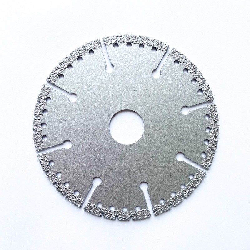 диск вырезывания диаманта 4.5inch 115×1.4/2.4×8×9T×22.23 паяемый вакуумом меля высококачественный для мрамора камня керамического пластикового